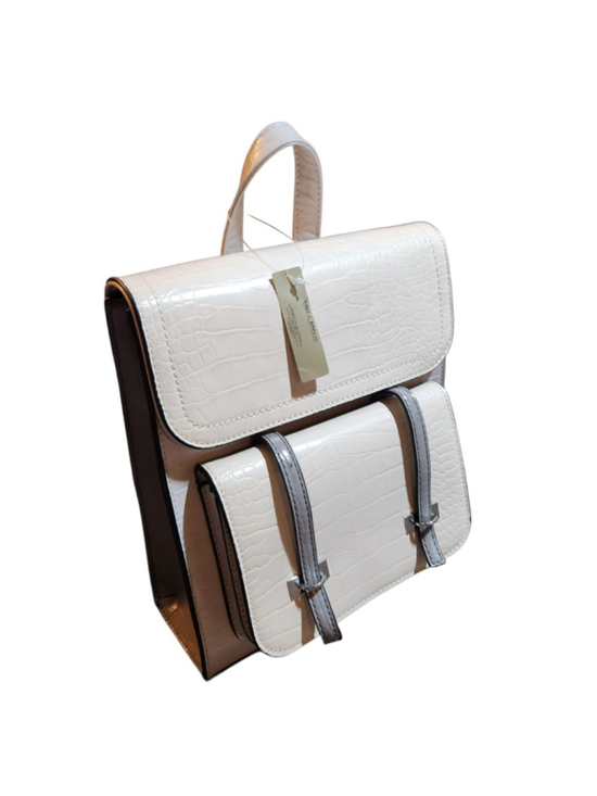 Unbranded Handbags - Meli Melo Off White Croc Embossed Backpack